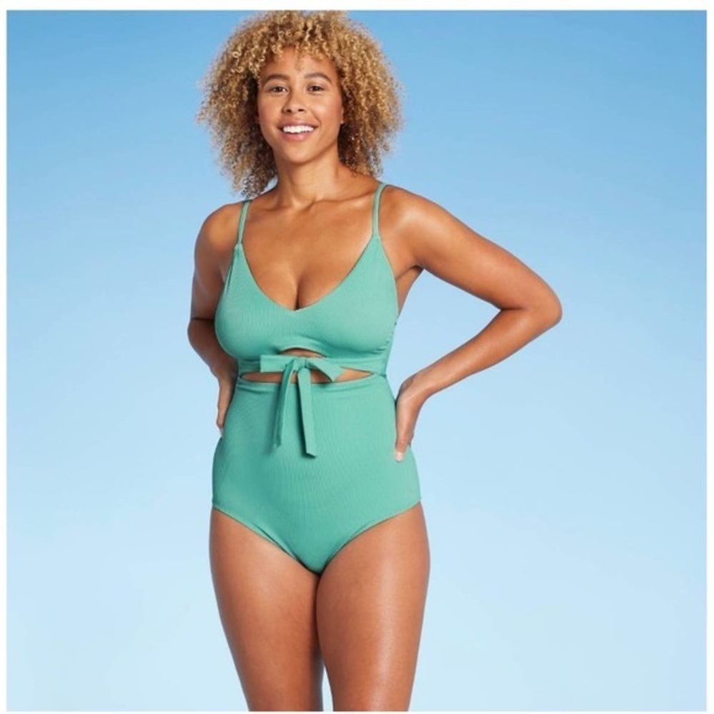 Shade & Shore‎ one piece swim suit ribbed